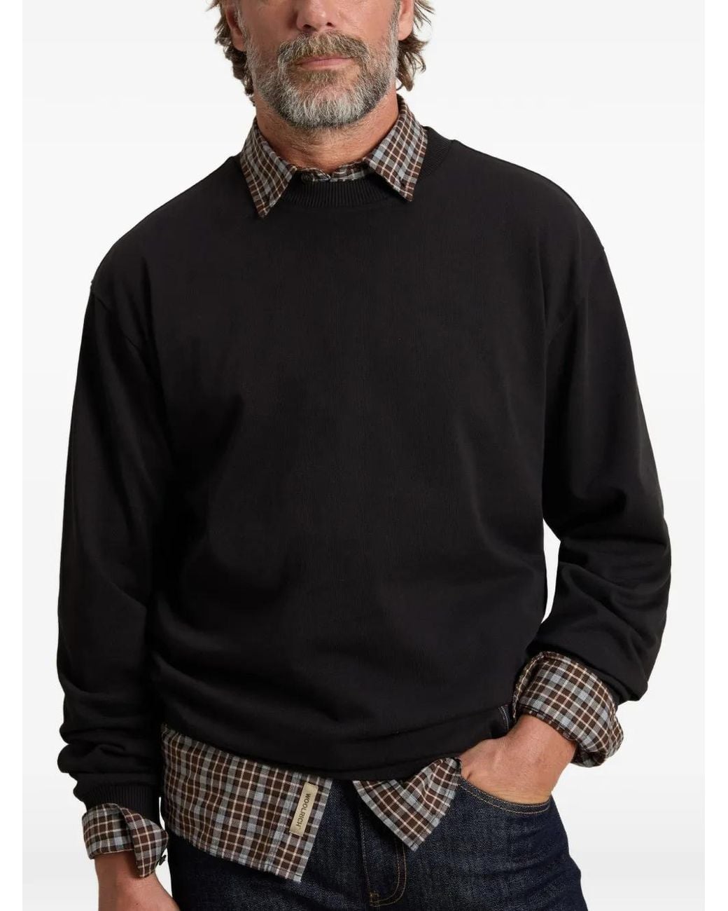 Woolrich Sweater Met Logopatch in het Black voor heren