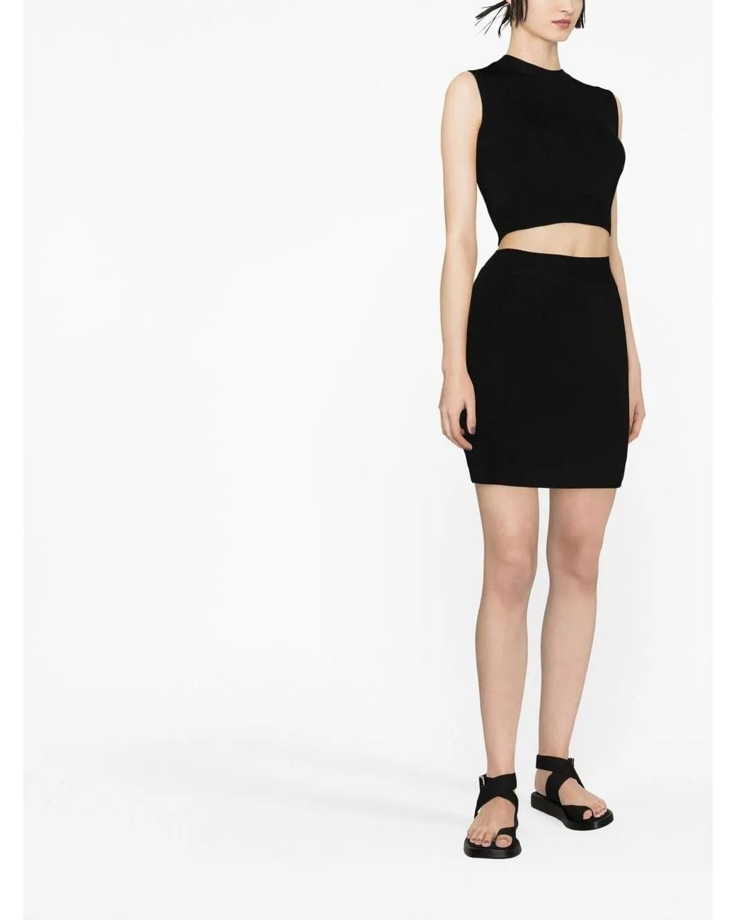 GAUGE81 Black Cut-Out-Detail Mini Dress