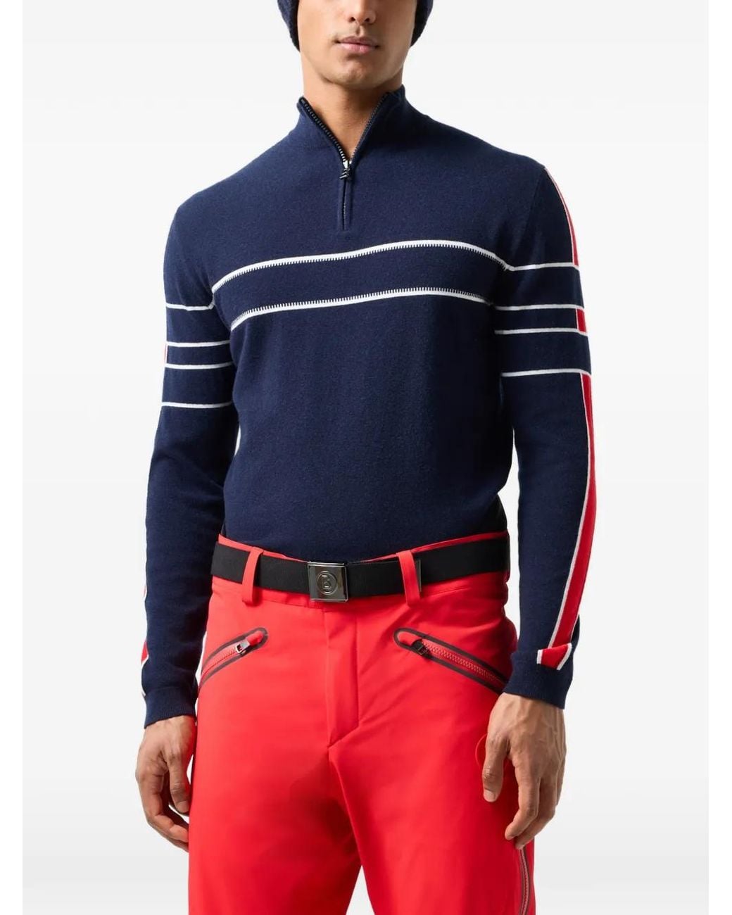 Bogner Blue Kuno Stripe-Detail Sweater for men