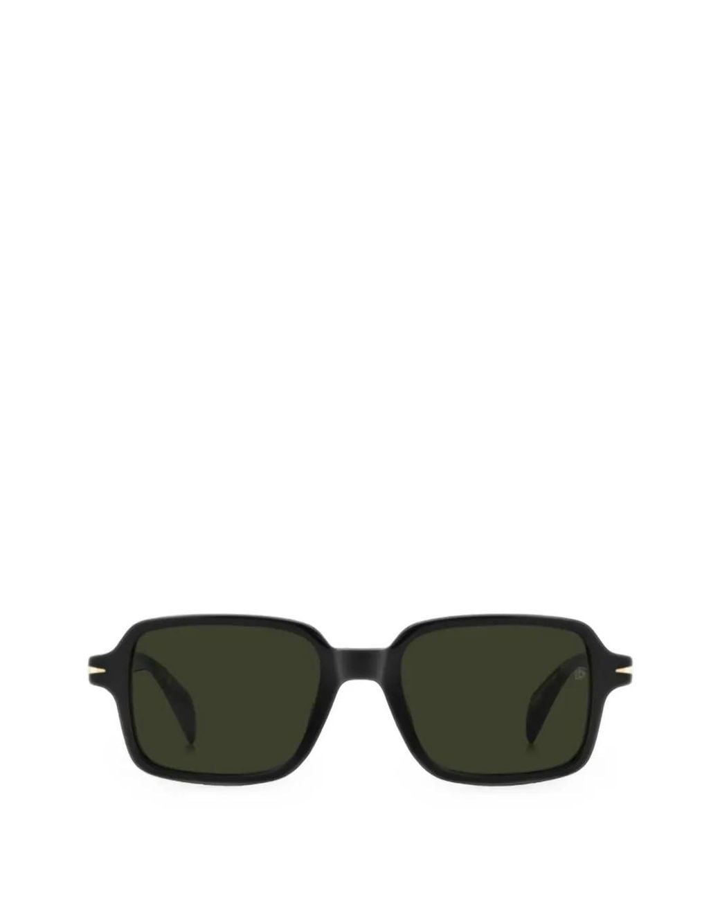 David Beckham Green Rectangle-Frame Sunglasses for men
