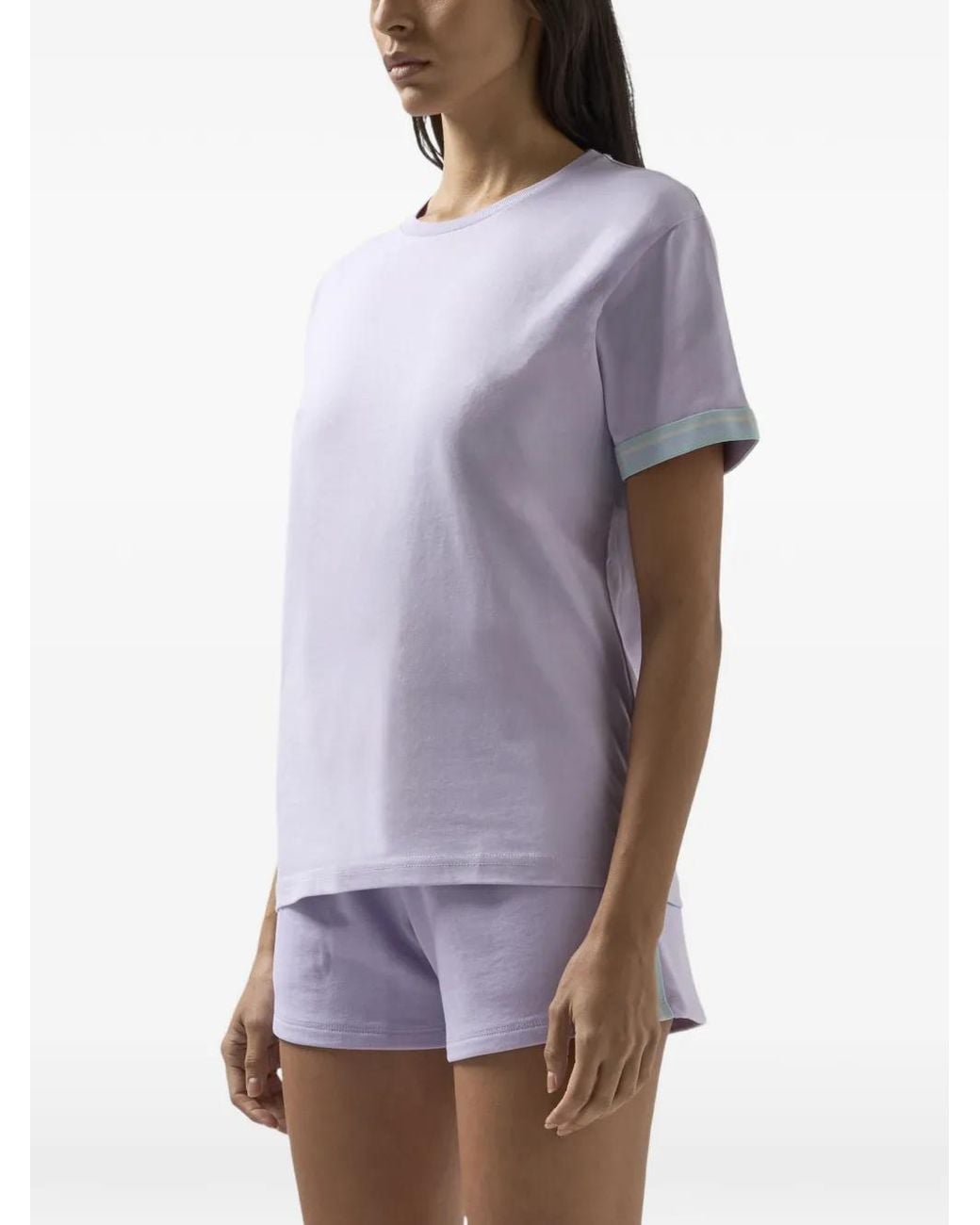 Gcds Purple Crew-Neck T-Shirt