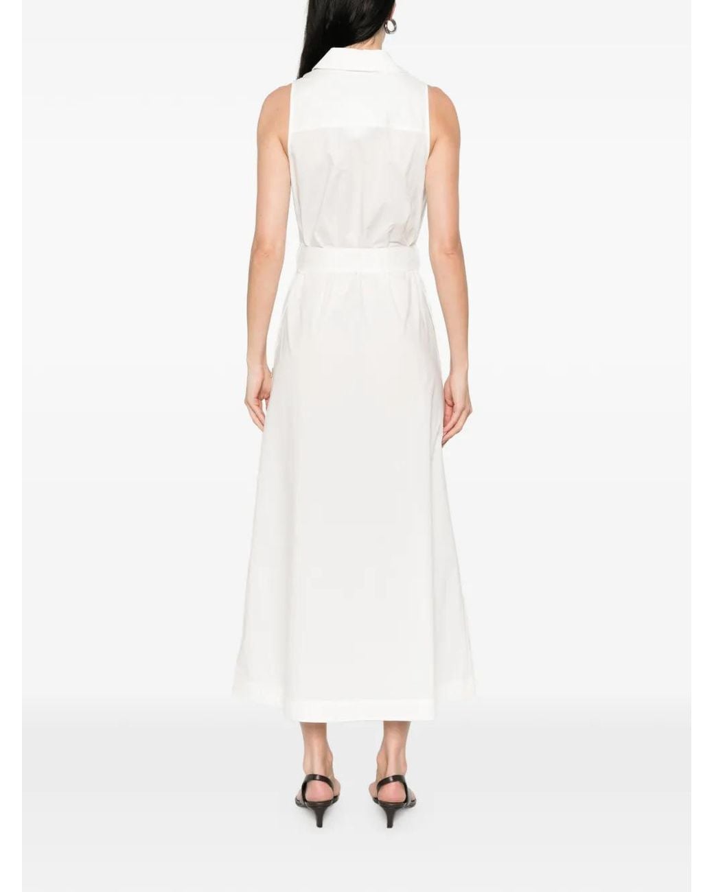 Woolrich White Cotton Chemisier Dress