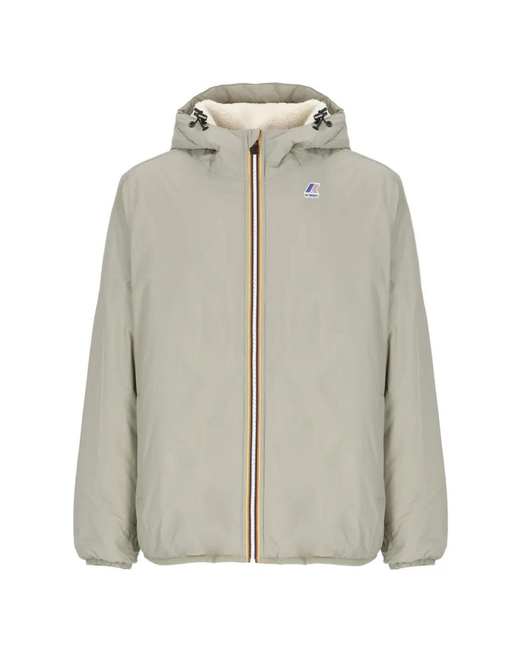 K-Way Gray Veste Zippée The Real 4.0 À Capuche for men