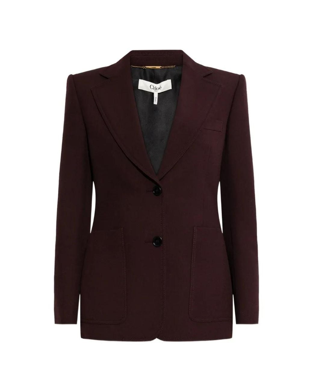 Chloé Purple Single-Breasted Tailored Jacket