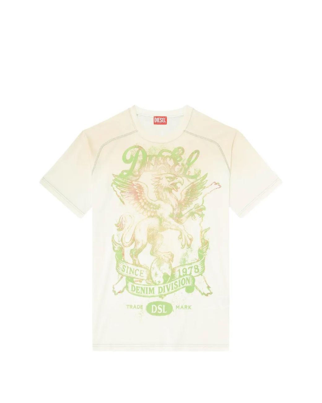 DIESEL White T-Griffo Printed Short-Sleeve T-Shirt for men