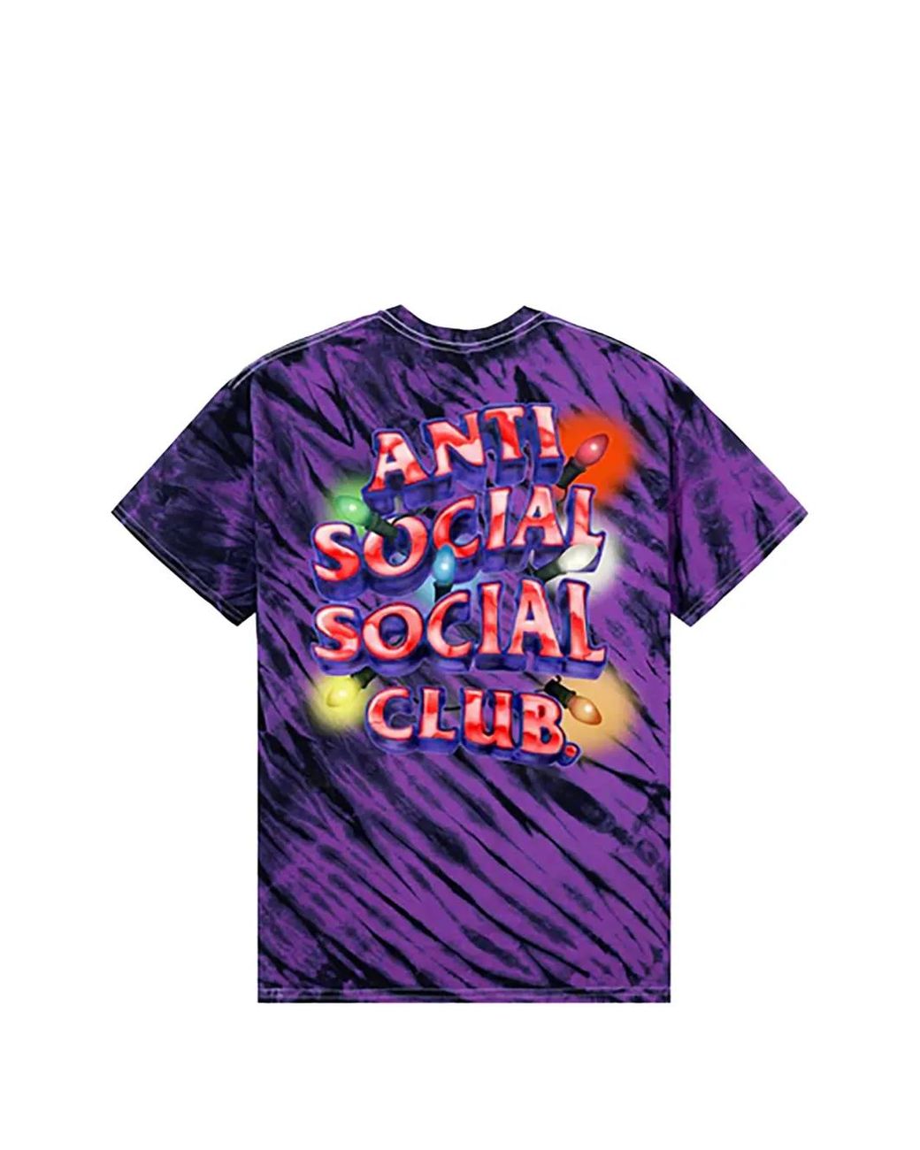 ANTI SOCIAL SOCIAL CLUB Purple Tie-Dye Graphic-Print T-Shirt for men