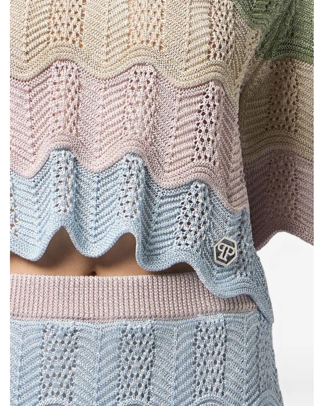 Philipp Plein Pink Knitted Polo T-Shirt