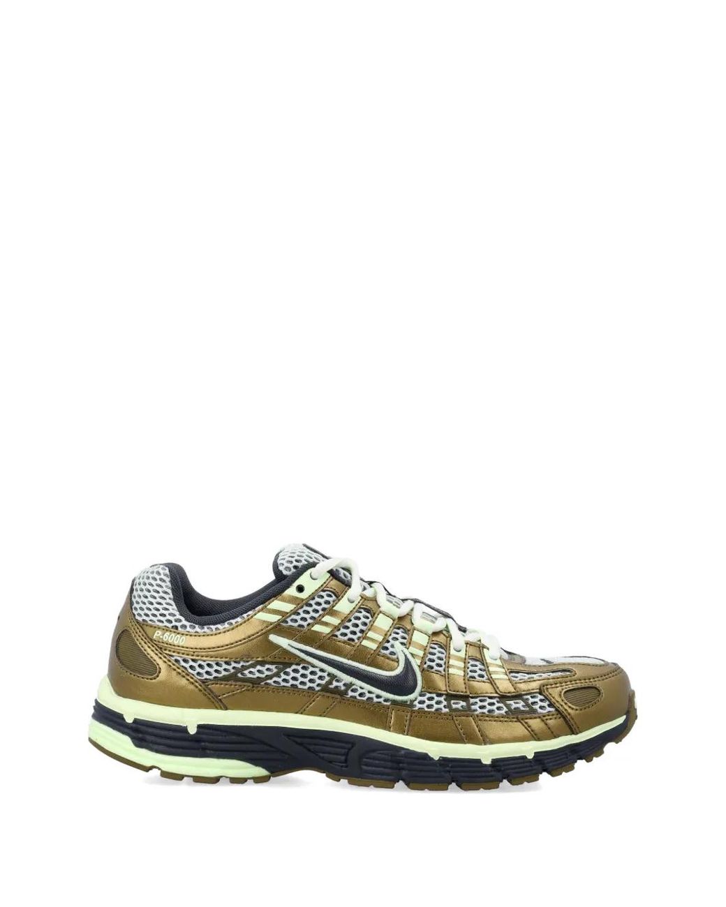 Nike Green P-6000 Mesh And Synthetic Fabric Sneakers With Swoosh Logo for men