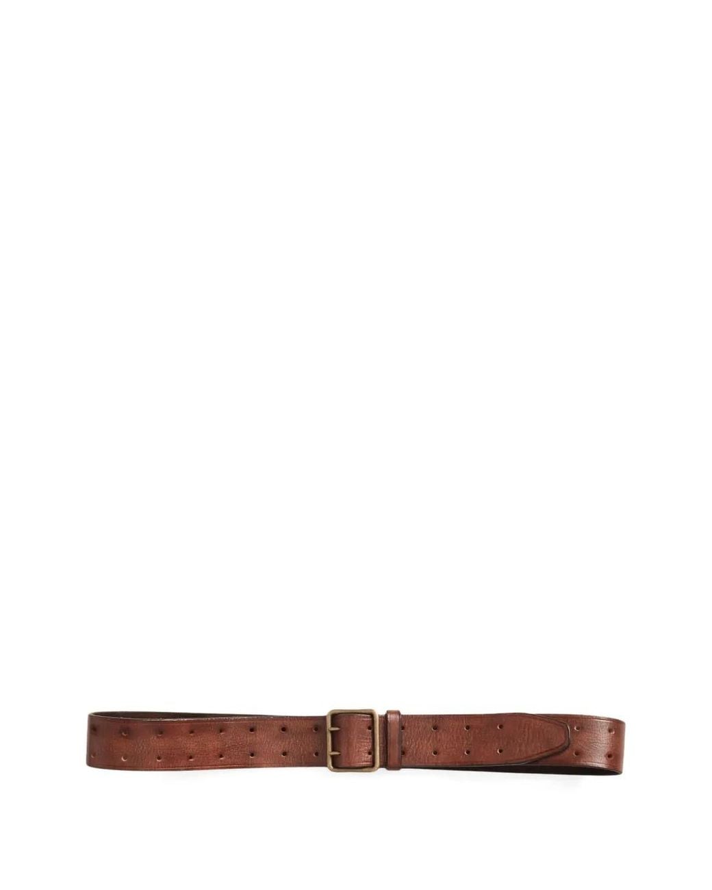 RRL White Ceinture En Cuir À Détails De Perforations for men
