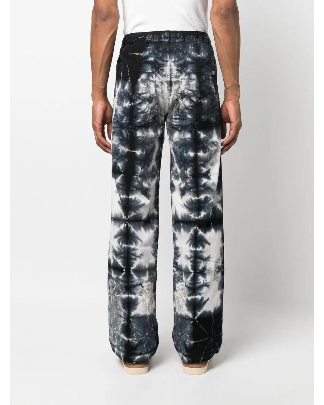 NAHMIAS Blue Tie-Dye Wide-Leg Trousers for men