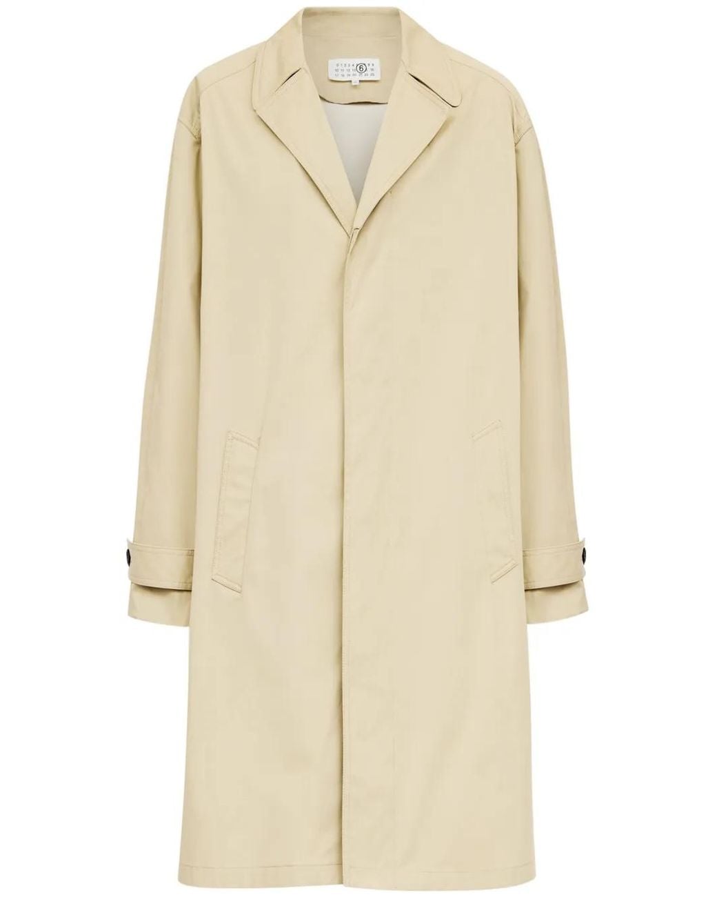 MM6 by Maison Margiela Natural Single-Breasted Coat