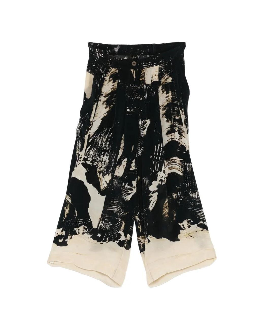 Raga Black Abstract-Print Trousers
