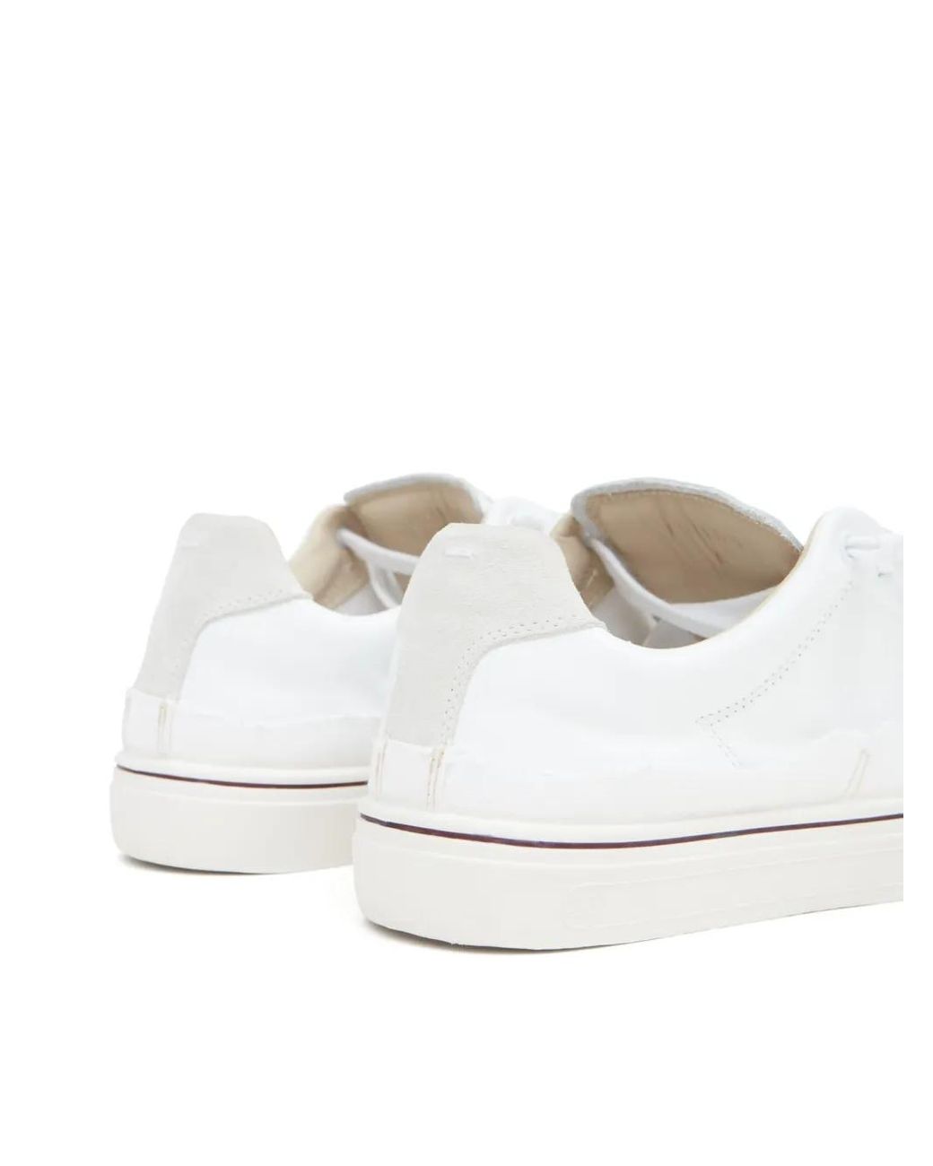Maison Margiela White New Evolution Leather Sneakers for men