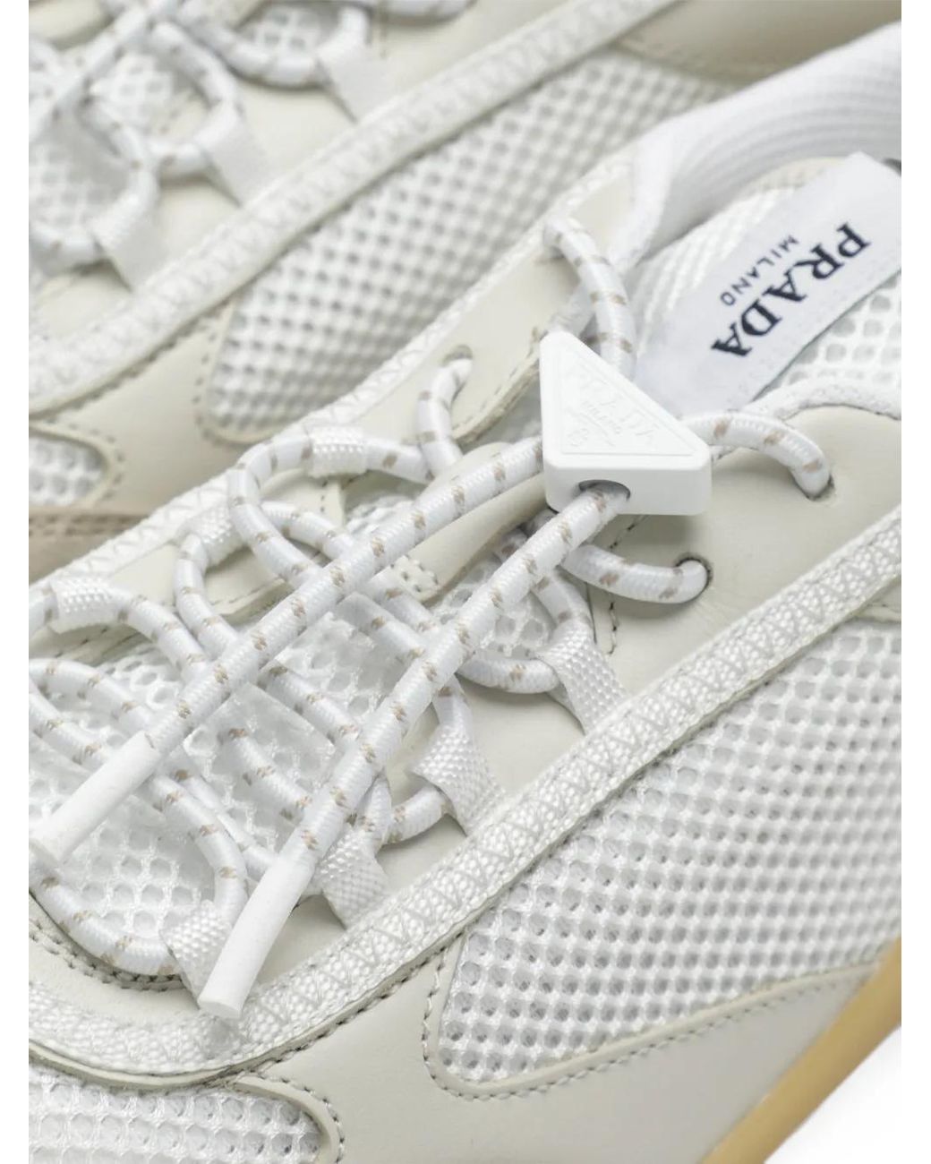 Prada White Speedrock Low-Top Sneakers