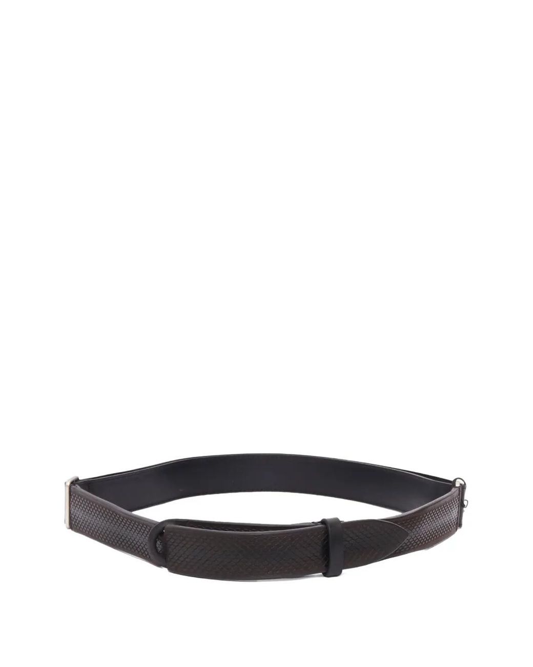 Orciani White Textured Belt for men