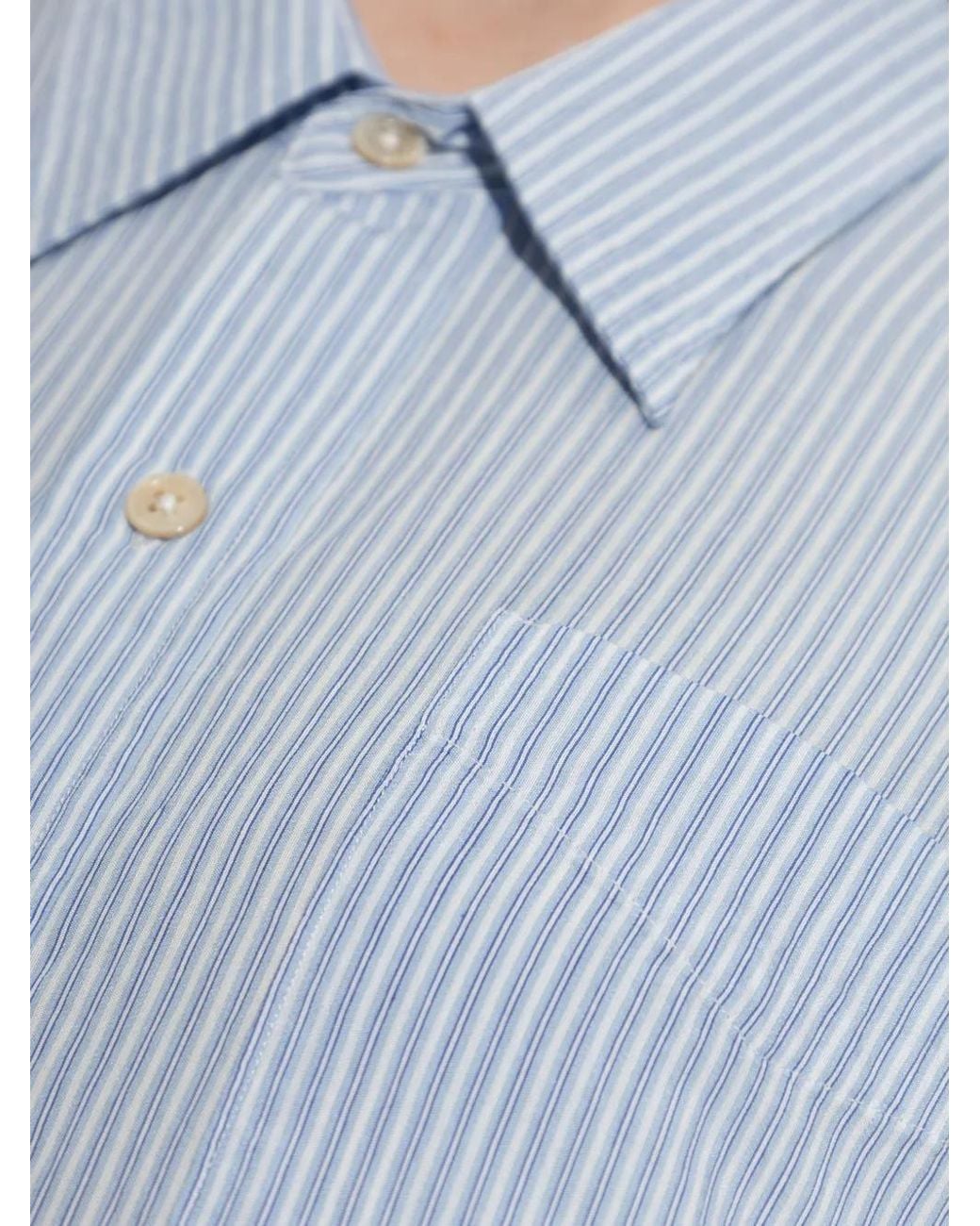 R13 Blue Striped Oversized Shirt