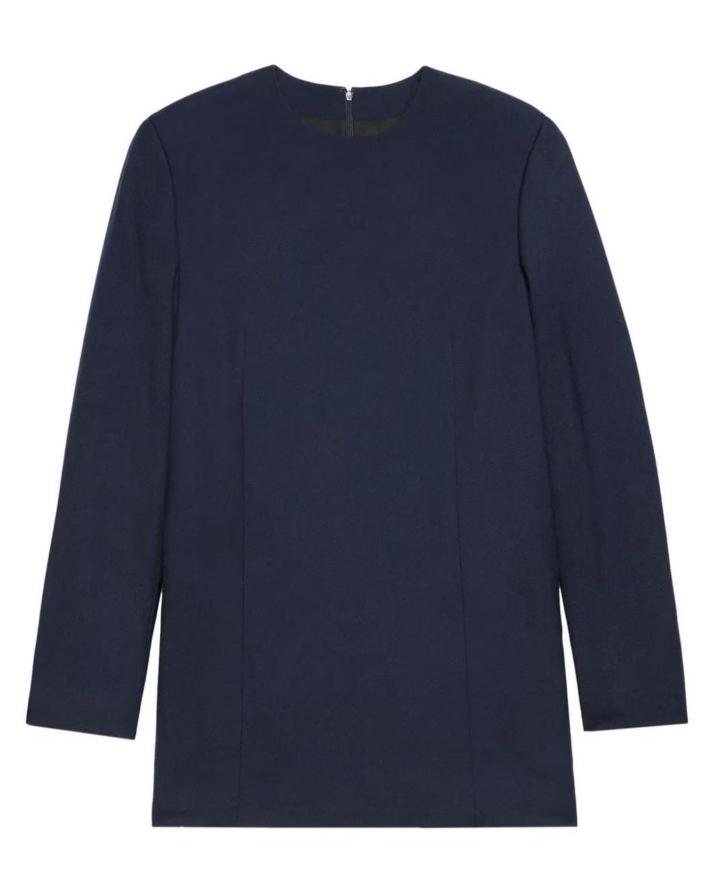 AMI Blue Virgin Wool Minidress