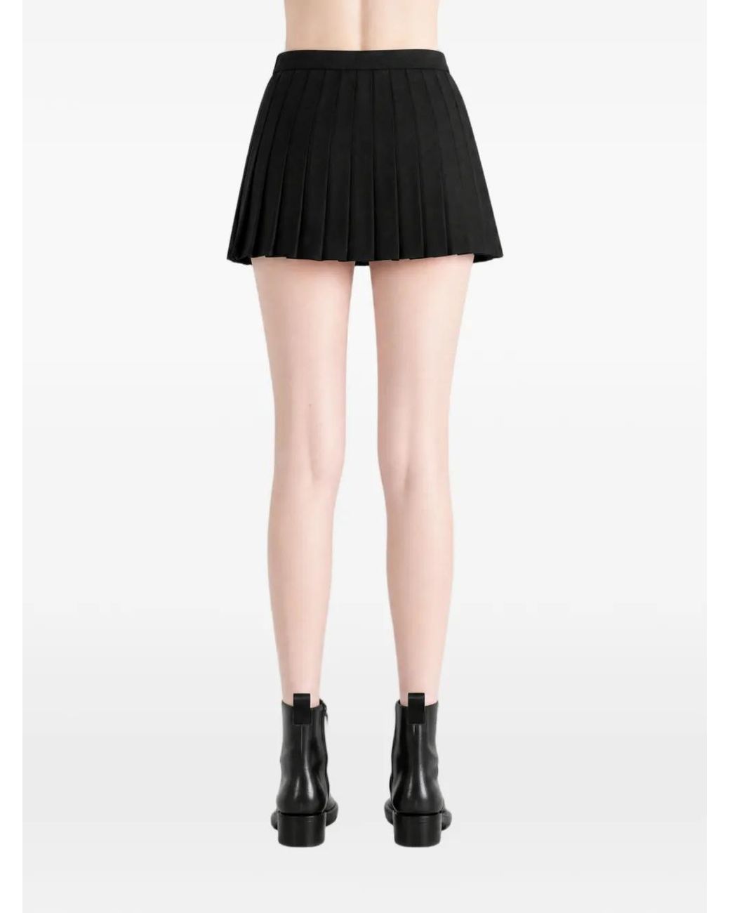 Enfants Riches Deprimes Black Buckle-Fastening Pleated Mini Skirt