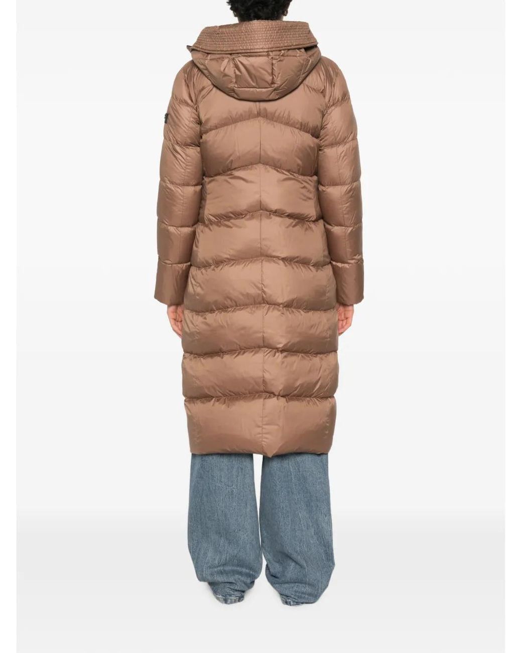 Peuterey Natural Quilted Hooded Coat