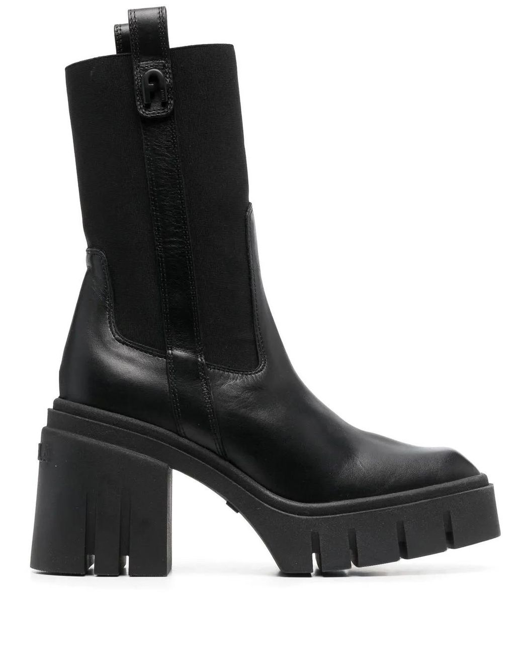 Furla Black Ridged 95Mm Block-Heel Boots