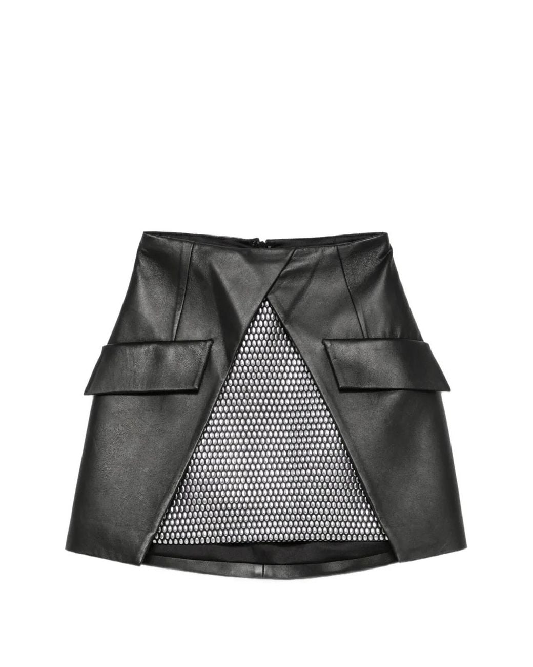 MITILIANE COUTURE Black Stud-Embellished Paneled Mini Skirt