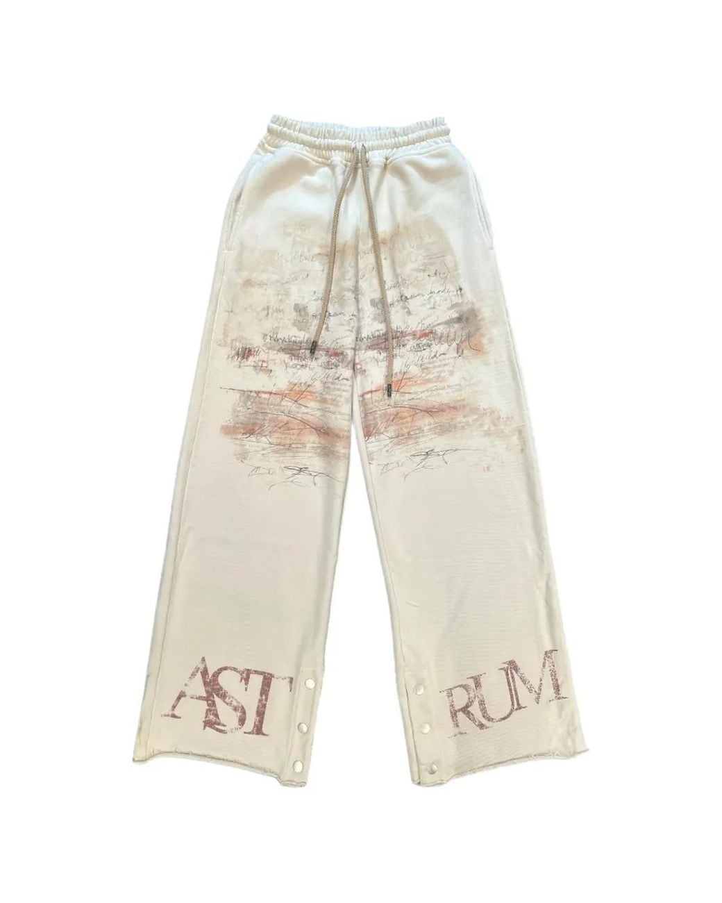 Astrum White Backseat Romance Track Pants for men