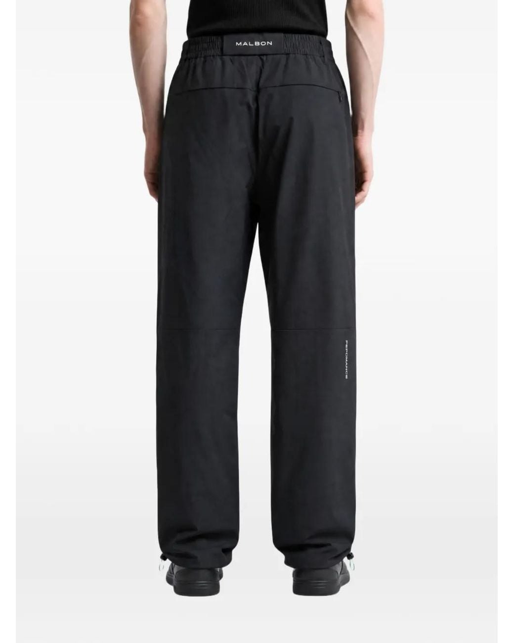 Malbon Golf Gray Logo-Print Track Pants for men
