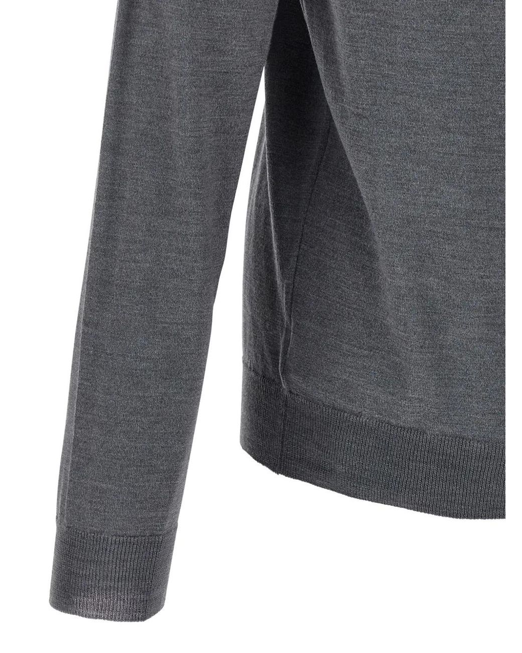 Pull À Col Rond Zanone pour homme en coloris Gray