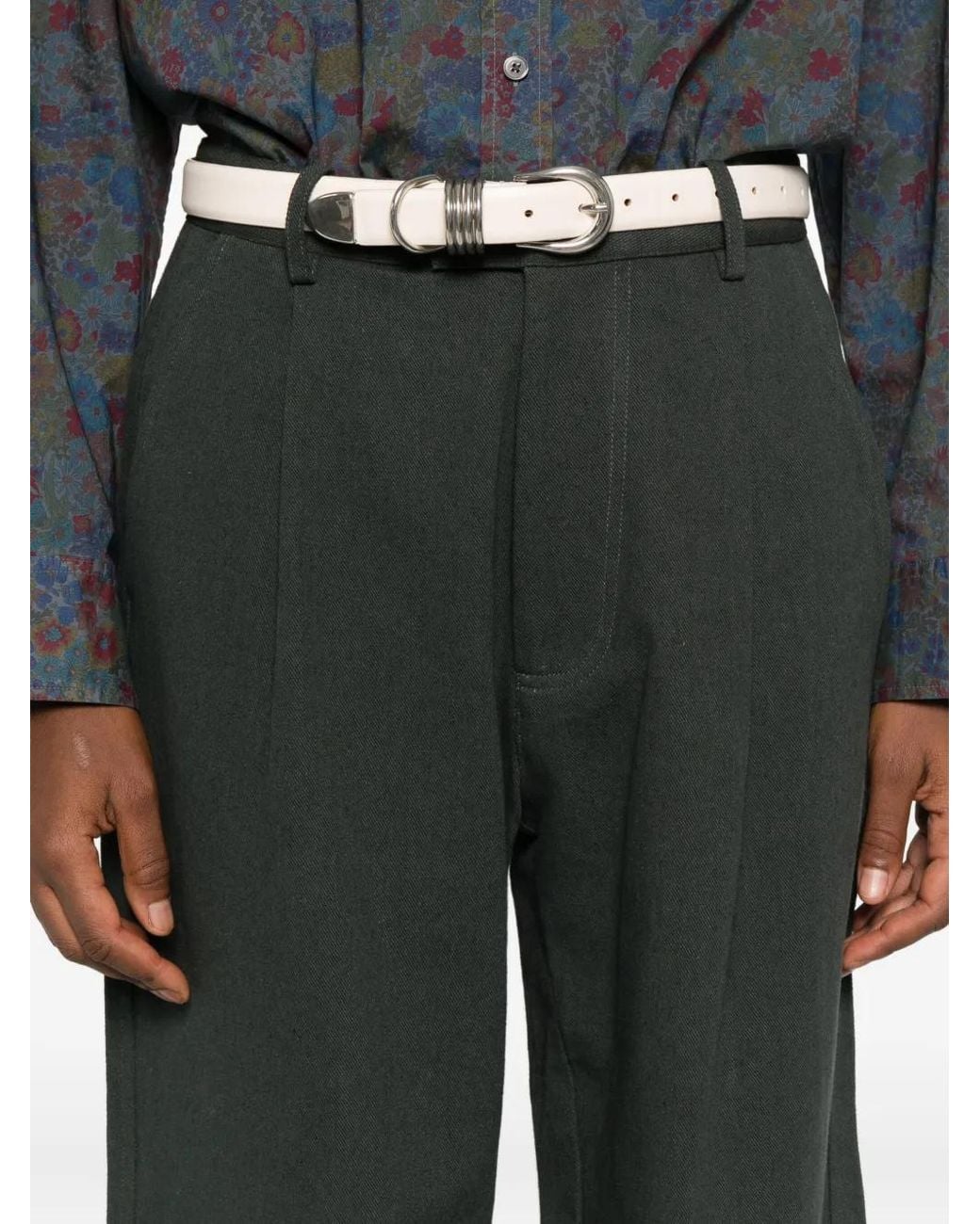 6397 Gray Pleated Pants
