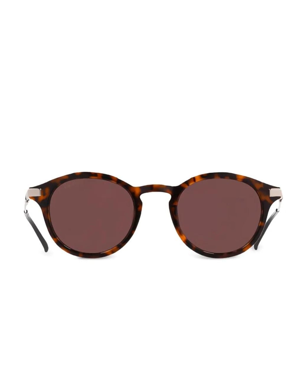 Gucci Brown Round-Frame Metal-Detail Sunglasses for men