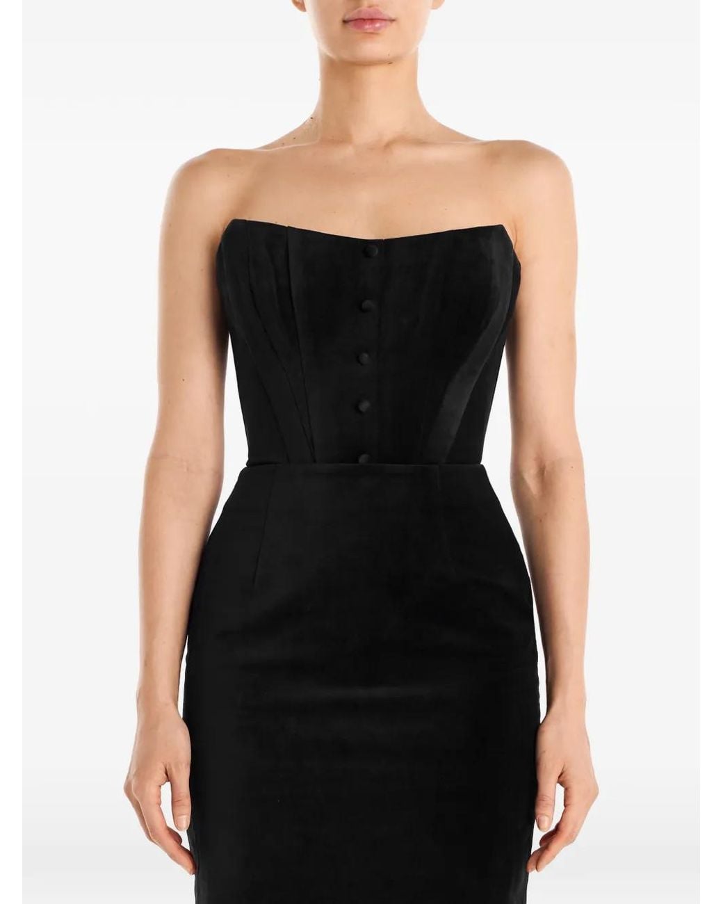 POST MERIDIEM Black Velvet Corset