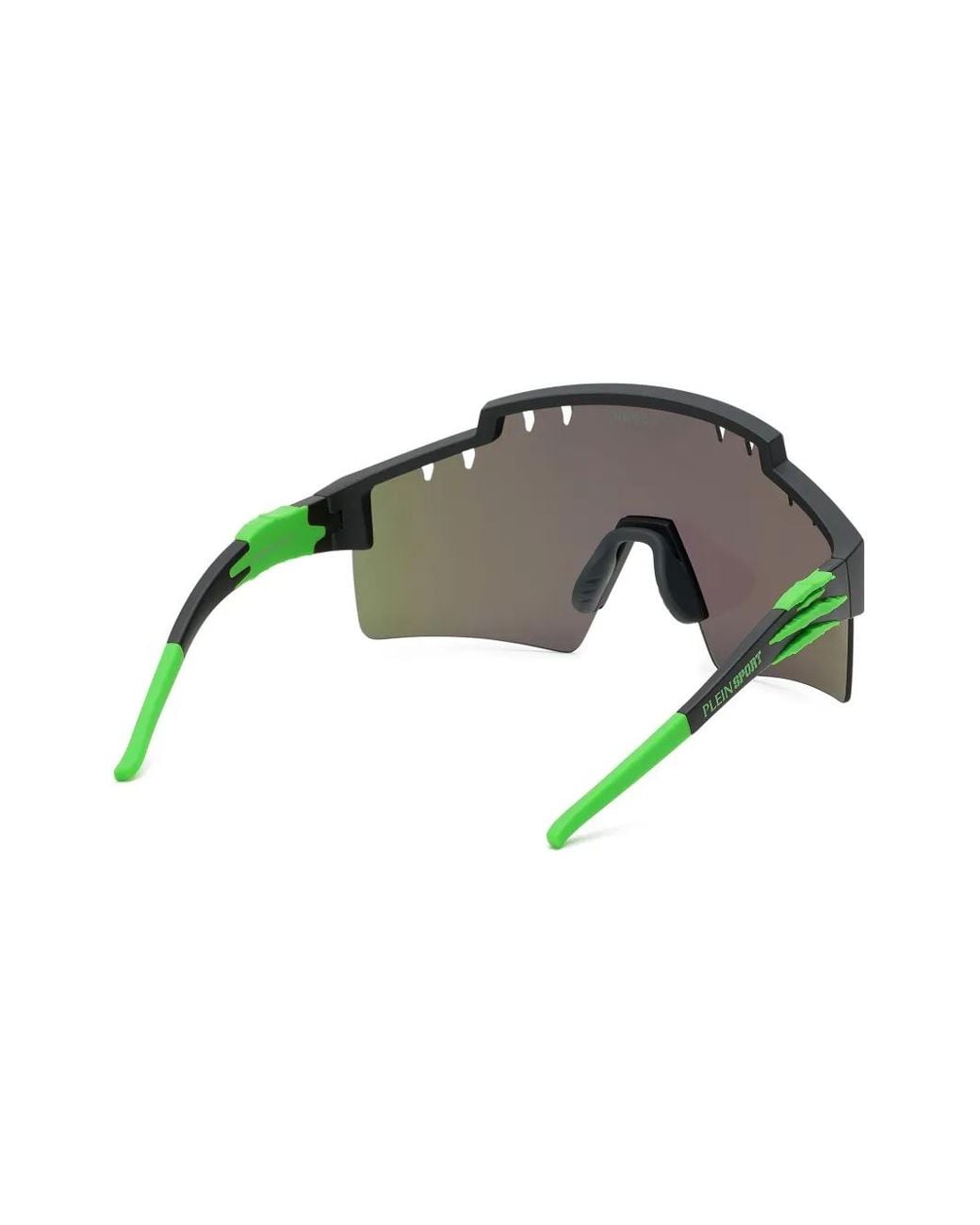 Philipp Plein Green Shield-Frame Mirrored Sunglasses for men