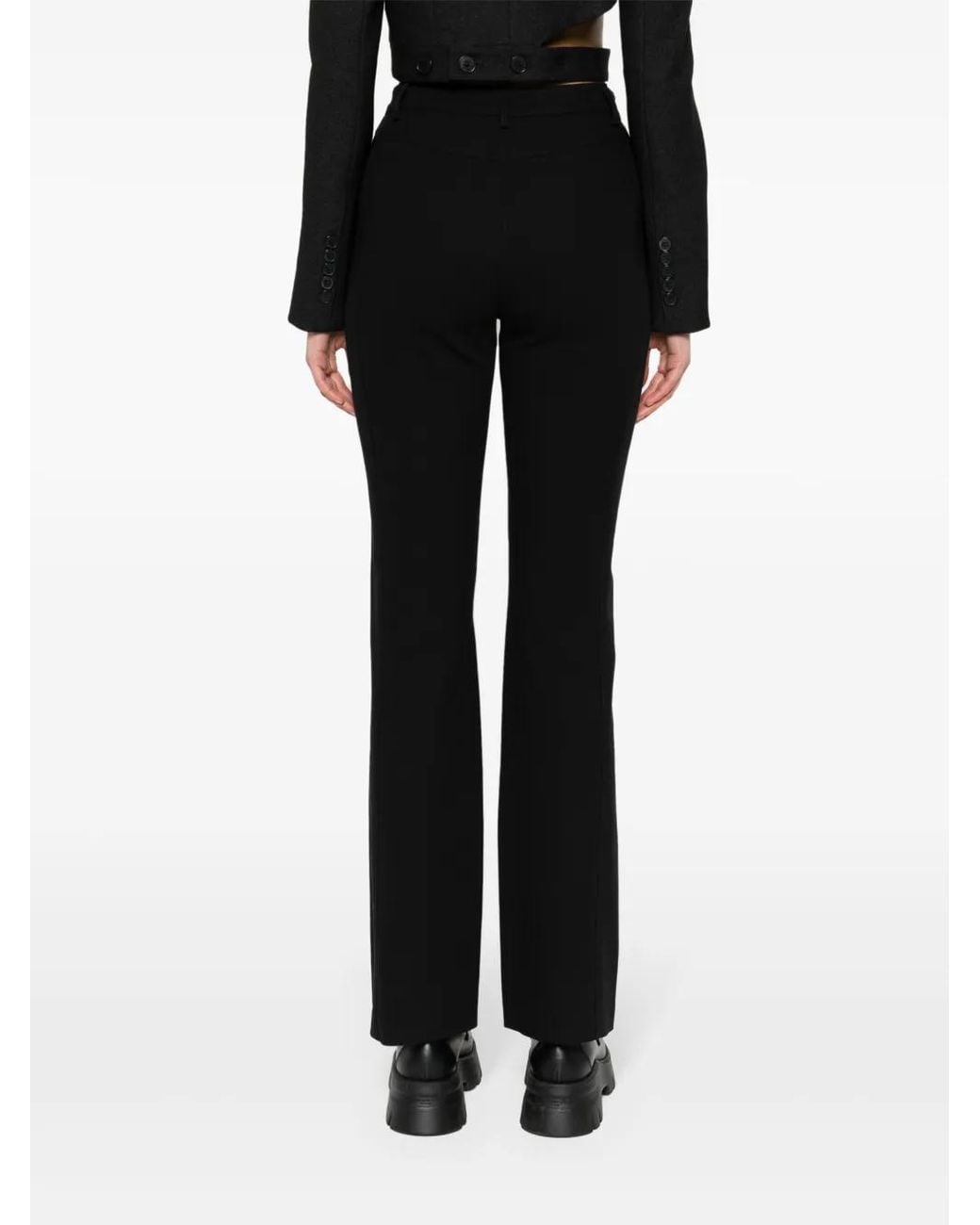 Pinko Black High-Waisted Tailored Trousers