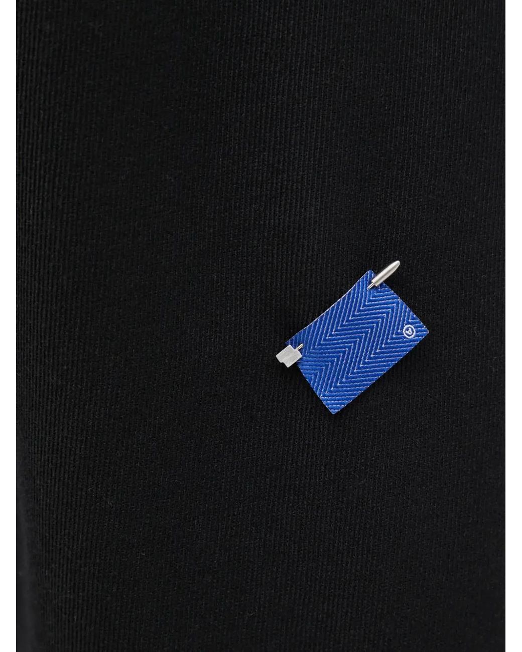 Adererror Black Logo-Patch Cropped Trousers for men