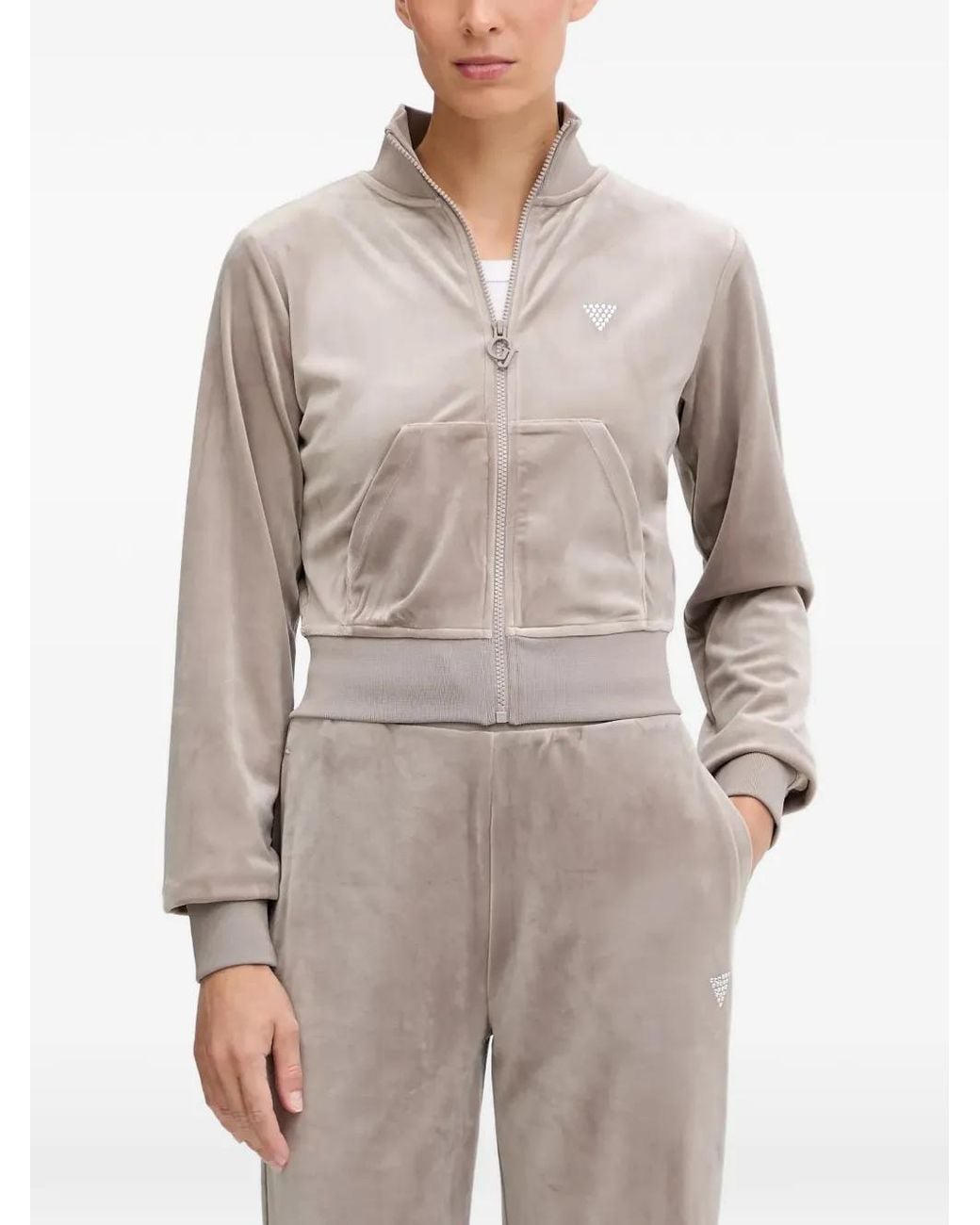 Guess Gray Zip-Up Jacket