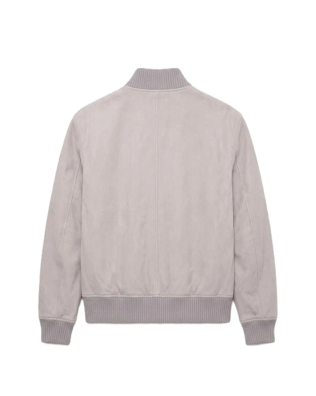 Herno Gray Suede Bomber Jacket for men