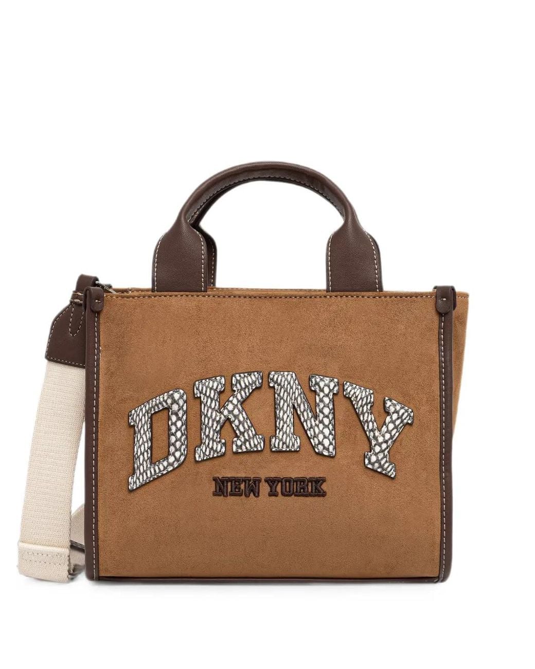 DKNY Brown Hadlee Logo-Appliqué Tote Bag
