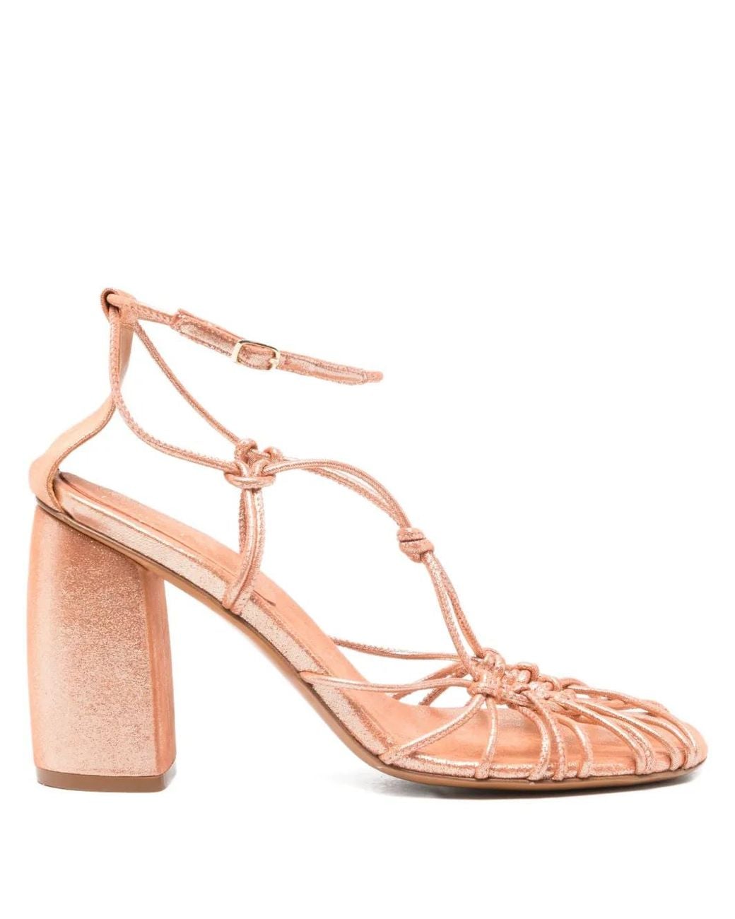 Forte_forte Pink Knot-Detail Heeled Sandals