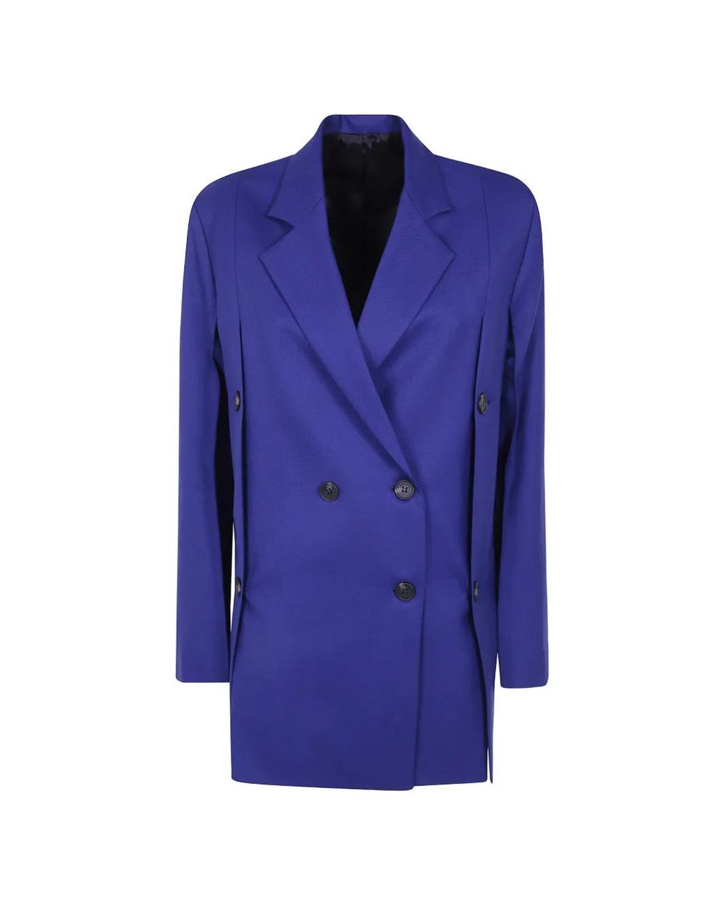 Eudon Choi Blue Beatrice Double-Breasted Wool Blazer
