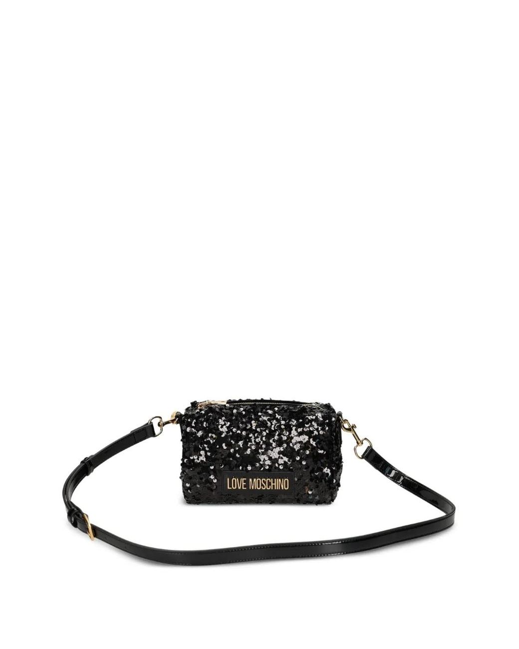 Love Moschino Black Sequin Satchel