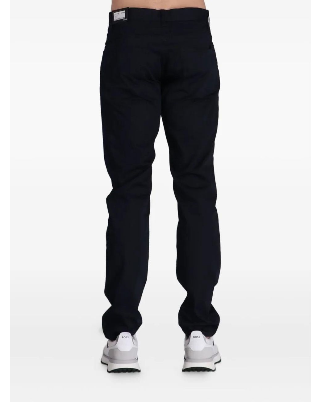 Boss Blue Straight Trousers for men