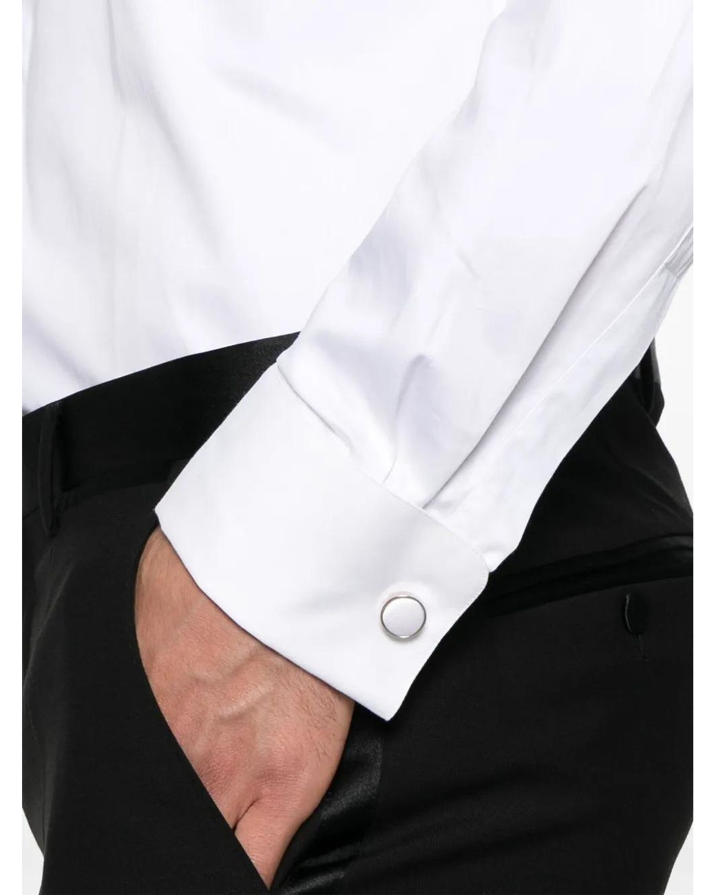 Xacus White Wingtip-Collar Shirt for men