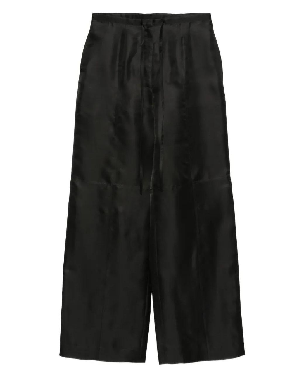 Rohe Black Drawstring Silk Trousers