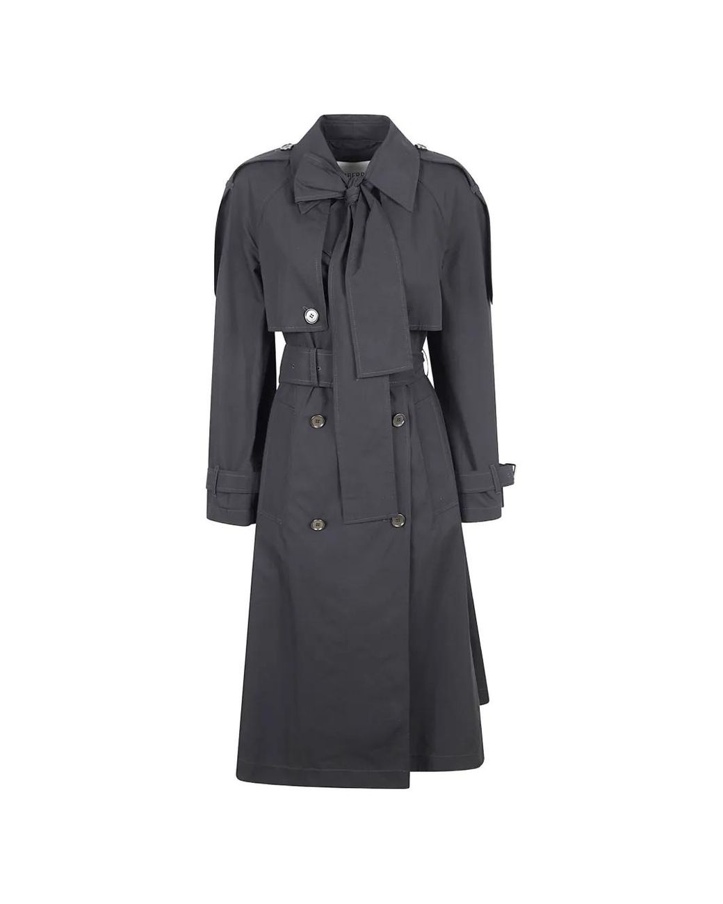 Burberry Gray Trerose Belted Trench Coat