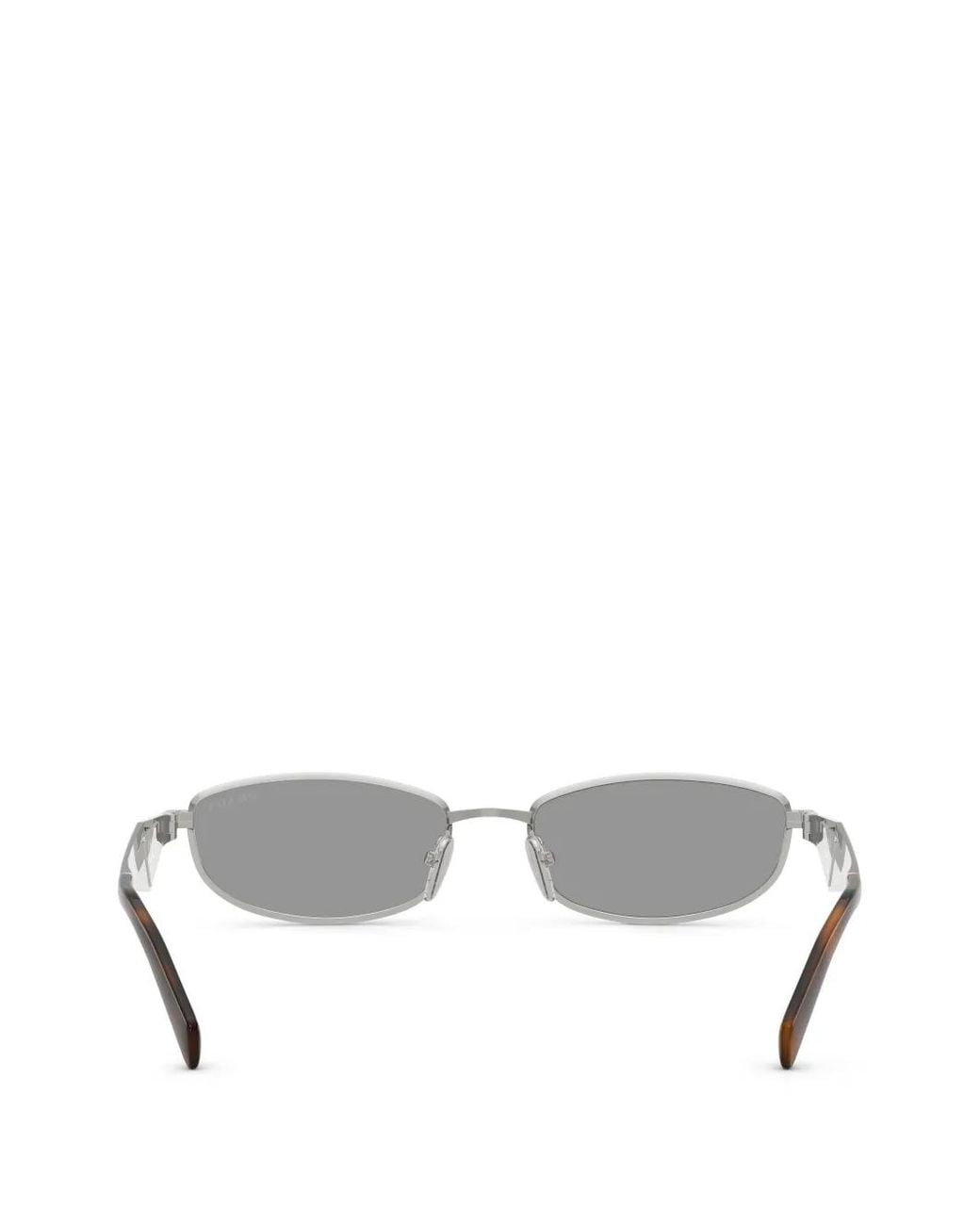 Prada White Oval-Frame Sunglasses