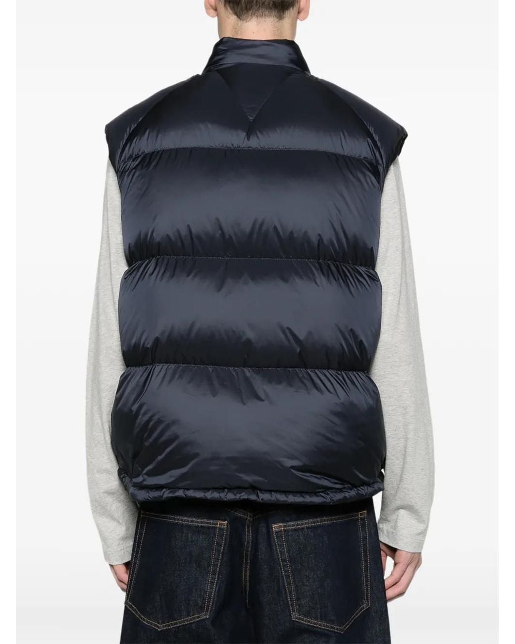 Moncler Blue Tibb Reversible Down Gilet for men