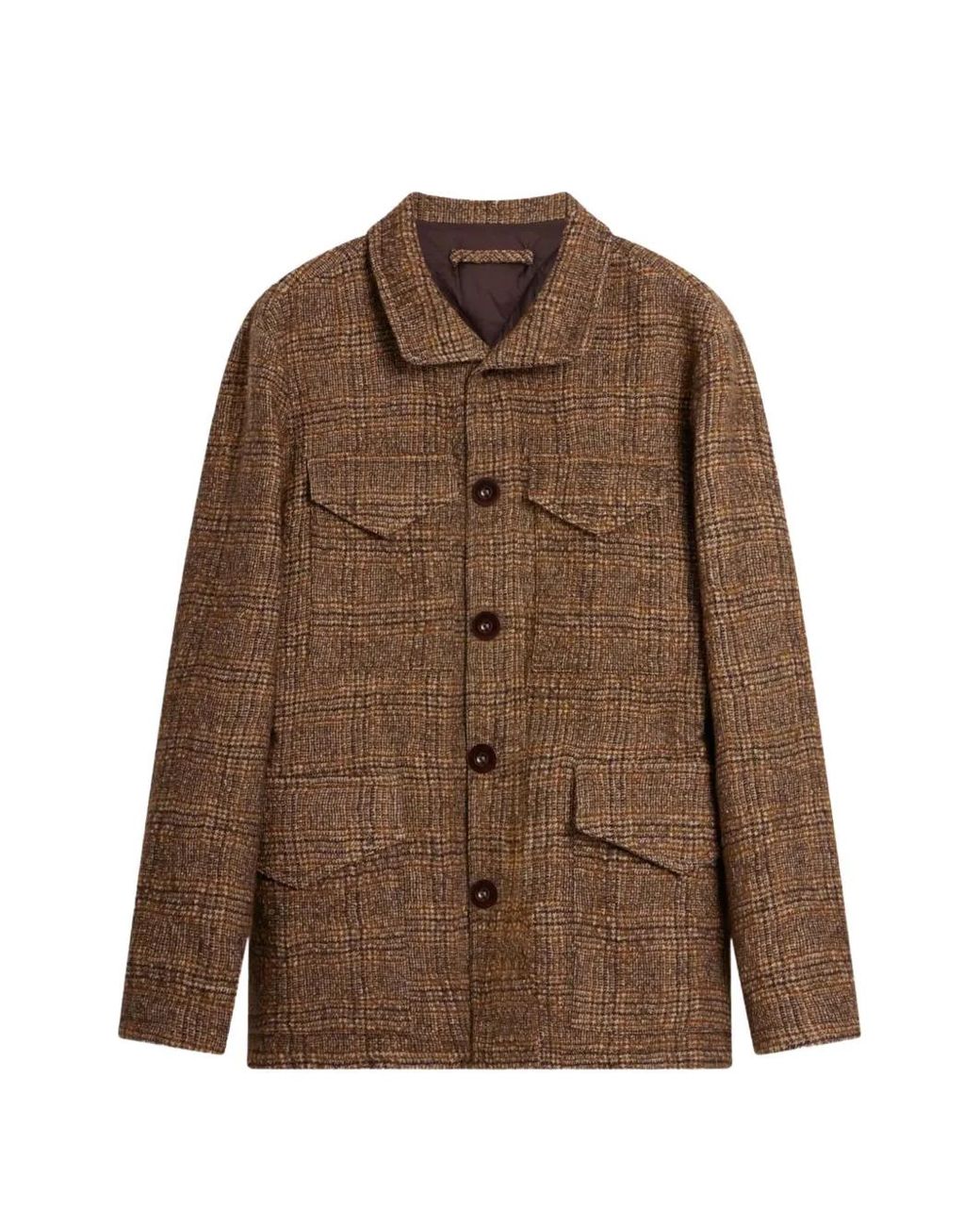 Ballantyne Brown Veste Boutonnée À Carreaux for men