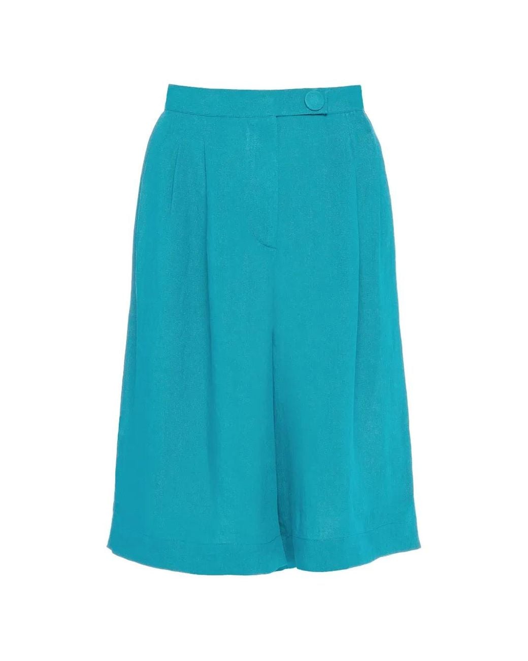 Eres Blue Pleated Bermuda Shorts