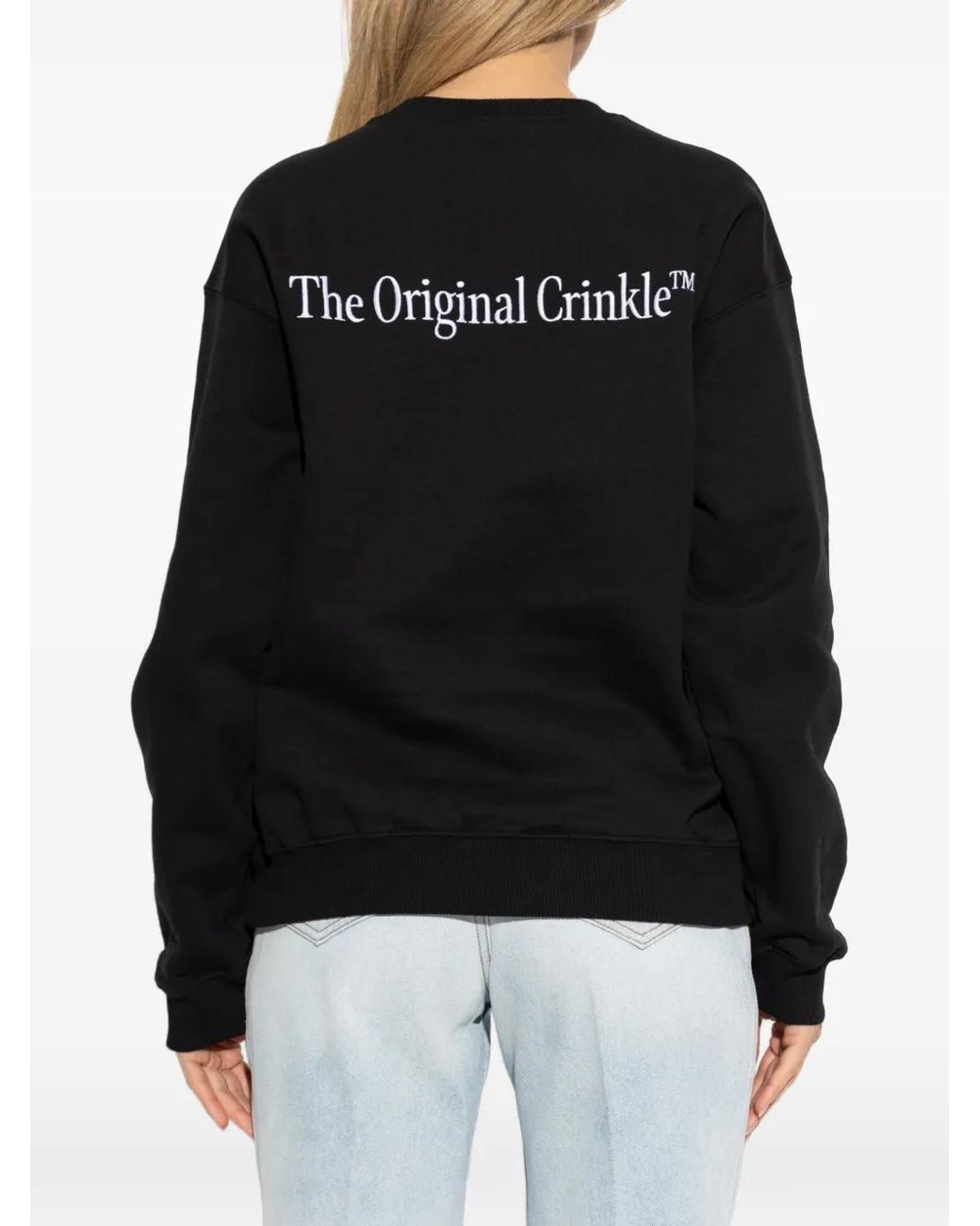 Hunza G Black Logo-Embroidered Sweatshirt