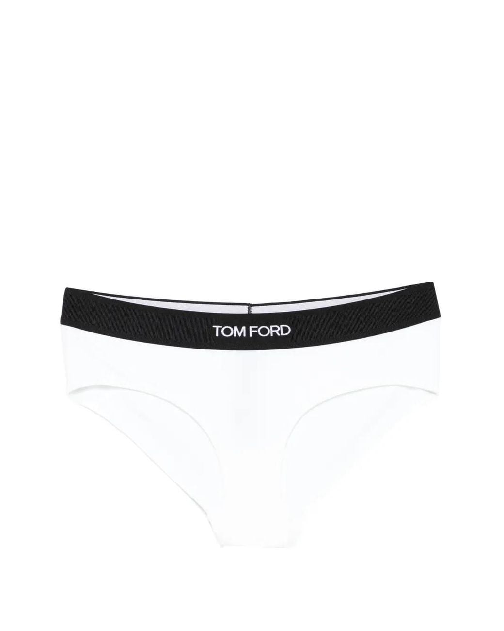 Tom Ford White Briefs With Logo Band
